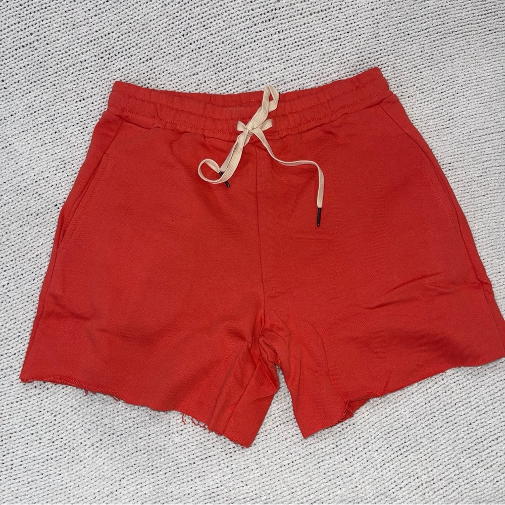 Olivaceous Red coral cut off shorts M NWT